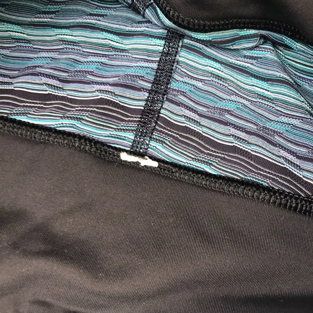 Lululemon Pace‎ Rival Crop Leggings Womens 4 Space Dyed Blue Pockets 23
